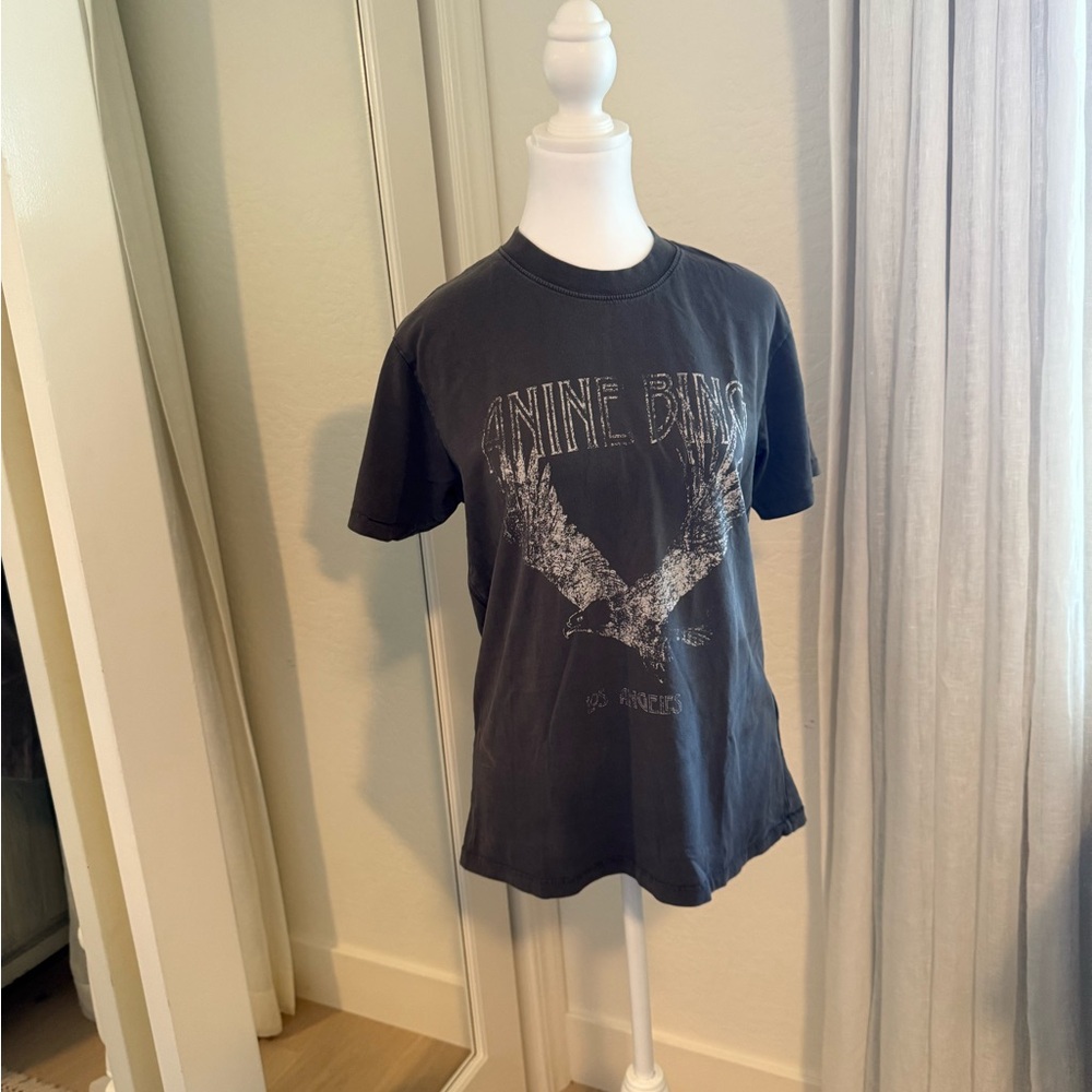 Anine Bing Black Graphic Tee